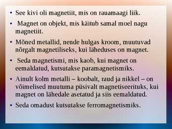 Esitlus elektriga seonduval teemal #9