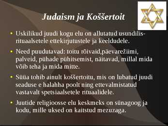 Usud ja Toidukultuur #2
