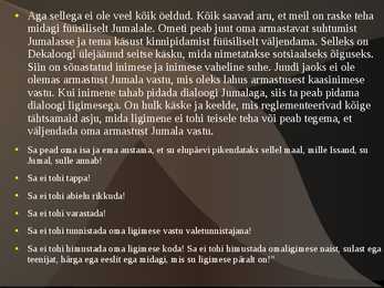 Usud ja Toidukultuur #9