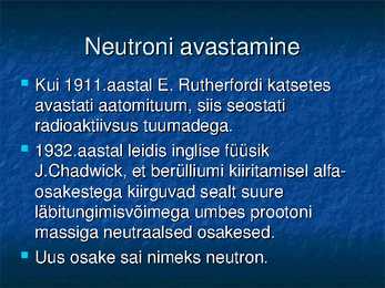 Radioaktiivsuse ja tuumade lõhustumise avastamine #12