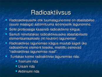 Radioaktiivsuse ja tuumade lõhustumise avastamine #8