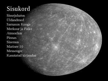 Merkuuri ülevaatlik esitlus #2