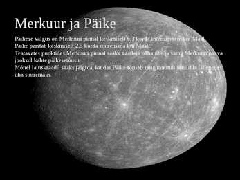 Merkuuri ülevaatlik esitlus #7