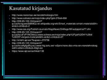 Erlised materjalid ja nende omadused #11