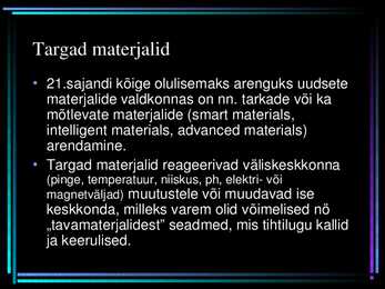 Erlised materjalid ja nende omadused #3