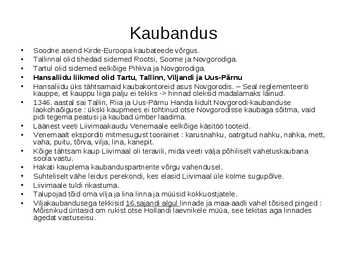 Linnad ja kaubandus keskaegses Eestis #11