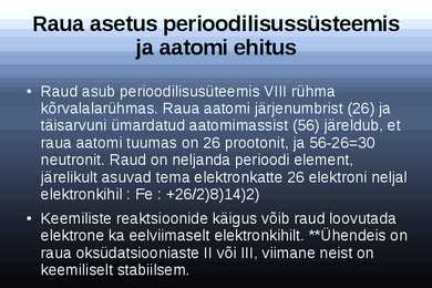 Keemia slaidi töö rauast #2