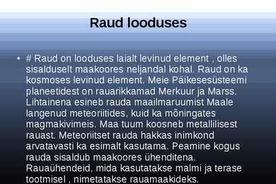 Keemia slaidi töö rauast #3
