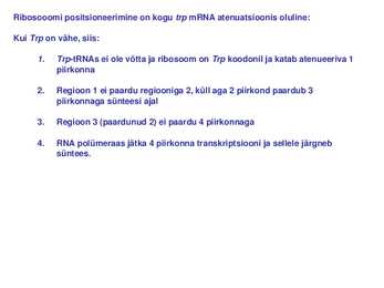 Geeni regulatsioon prokarüootidel #33