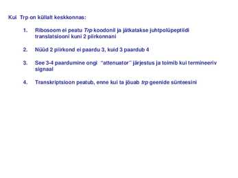 Geeni regulatsioon prokarüootidel #34