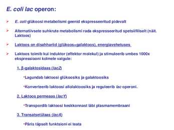 Geeni regulatsioon prokarüootidel #6