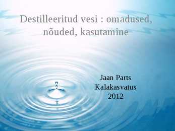 Destilleeritud vesi