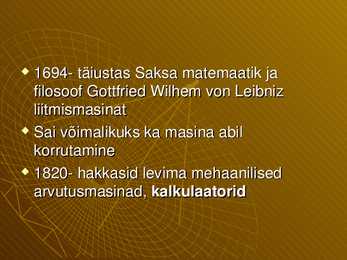 Arvuti ajalugu - esitlus #4