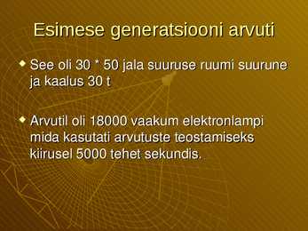 Arvuti ajalugu - esitlus #6