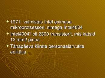 Arvuti ajalugu - esitlus #8