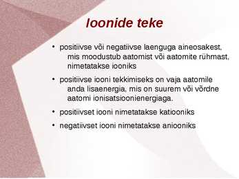 Aatomi ehitus ja keemiliste elementide perioodilisussüsteem #9
