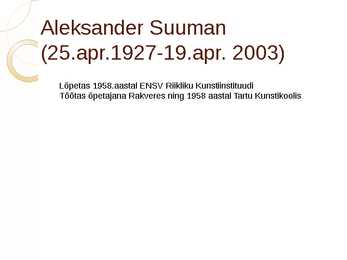 Kubismi ettekanne #14