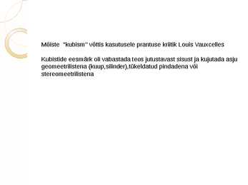 Kubismi ettekanne #3