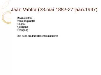Kubismi ettekanne #9