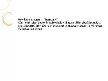 Kubismi ettekanne #10