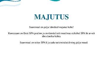 Saaremaa majutusettevõtted #3