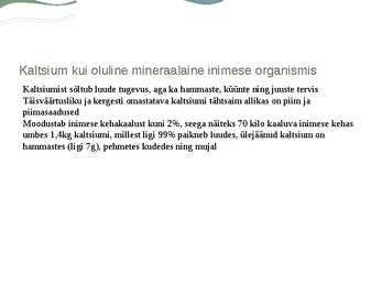 Kaltsiumi esitlus #6