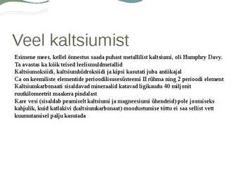 Kaltsiumi esitlus #7