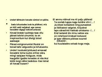 Marie Underi ja Henrik Visnapuu luule ja eluloo võrdlus #6