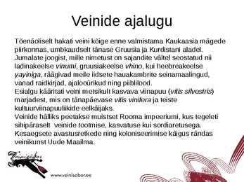 Veini koolitus #3