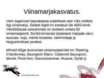 Veini koolitus #6