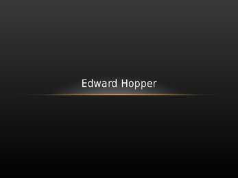 Edward Hopper