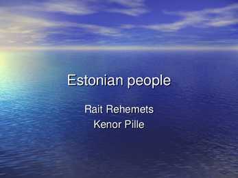 Estonian people