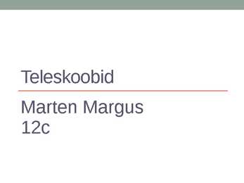Teleskoobid