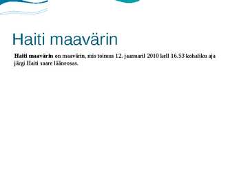 Haiti maavärin #2