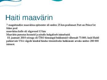 Haiti maavärin #3