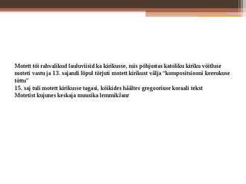 Motett #5