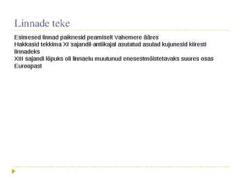 Keskaegne linn ja elu #2