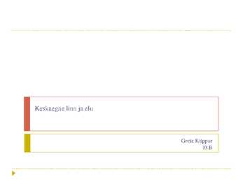 Keskaegne linn ja elu