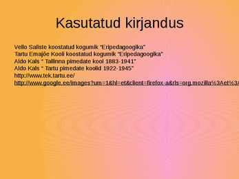 Eesti pimedate õpetamise ajalugu #12