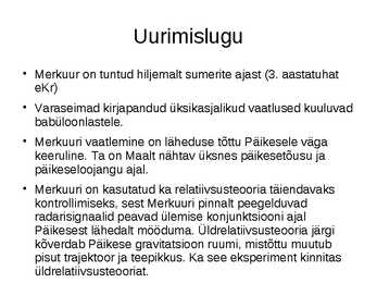 Merkuuri atmosfäär-ehitus-uurimislugu #6