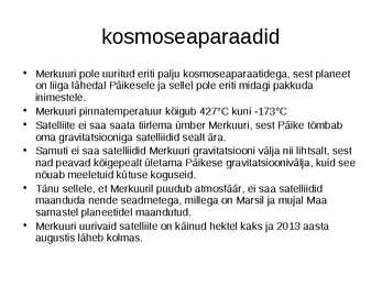 Merkuuri atmosfäär-ehitus-uurimislugu #8