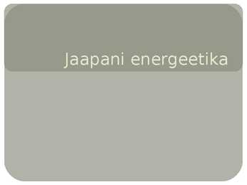 Jaapani energeetika