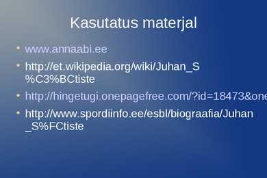 Juhan Sütiste elulugu ja looming #12