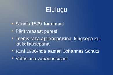 Juhan Sütiste elulugu ja looming #3