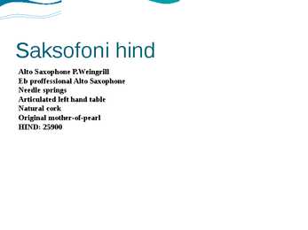 Saksofon #4
