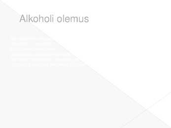 Alkohoolsed joogid ja mõju tervisele #5