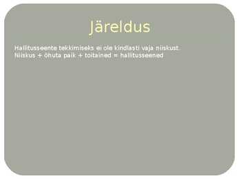 Hallitusseened #9