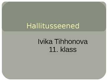 Hallitusseened