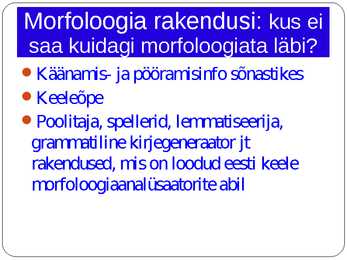 Morfoloogia ja vormiõpetus #106