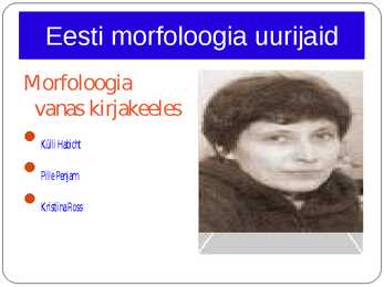Morfoloogia ja vormiõpetus #115